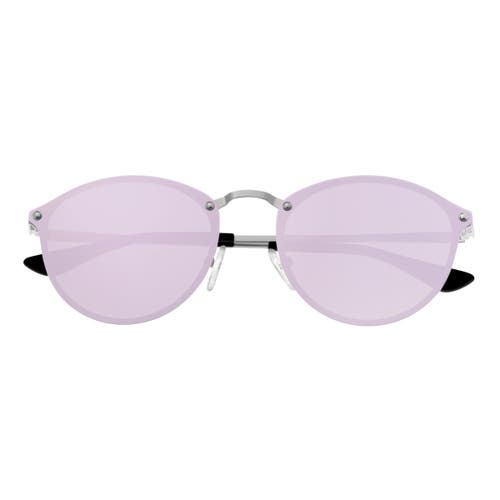 Sixty One Picchu Polarized Sunglasses In Silver/lavender