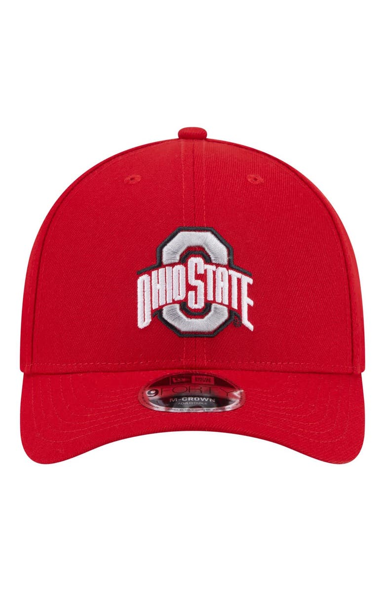 New Era Men's New Era Scarlet Ohio State Buckeyes Team Collective 9FORTY M-Crown Adjustable Hat, Alternate, color,