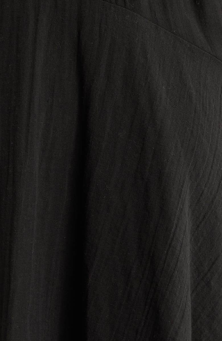 Elan Button Front Cotton Cover-Up Minidress, Alternate, color,