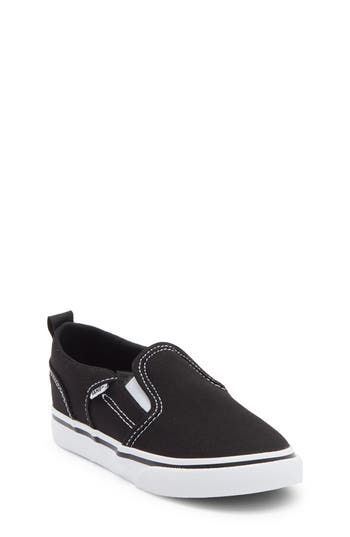 Vans Kids' Asher Slip-on Sneaker In Black