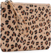 MANGO TEEN Leopard Genuine Calf Hair Coin Pouch