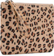 MANGO TEEN Leopard Genuine Calf Hair Coin Pouch
