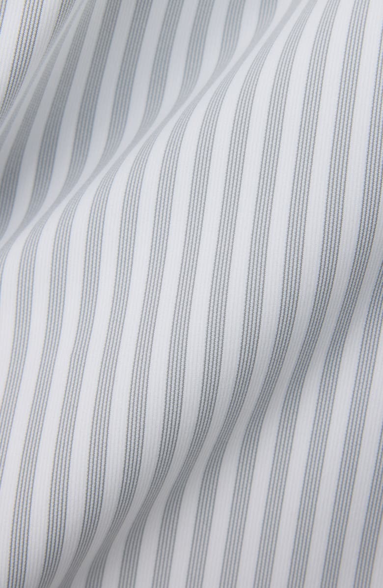 Rhone Commuter Slim Fit Striped Performance Shirt, Alternate, color, Sleet Gray Madison Stripe