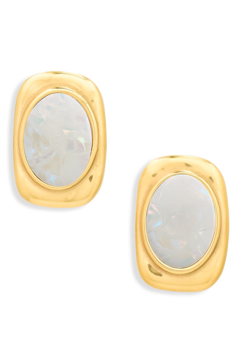 Coraline Mother-of-Pearl Drop Earrings, Main, color, GOLD