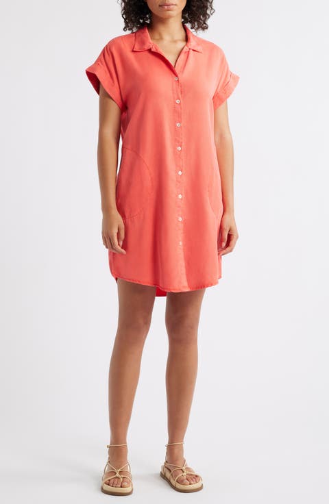 Scoop Pocket Shirtdress