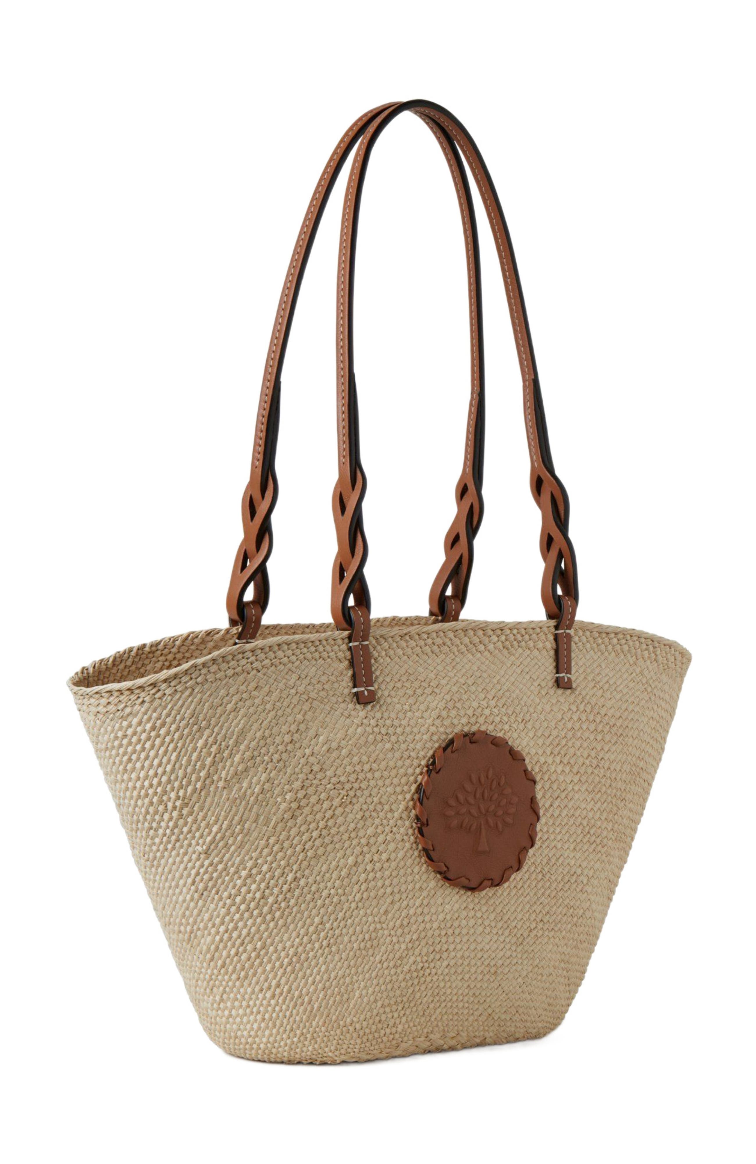 Mulberry Raffia Basket Tote, Alternate, color, 
