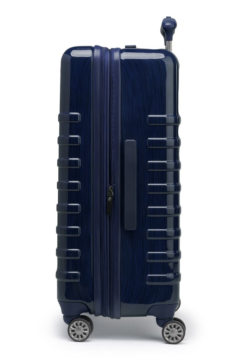 Rollmaster Lite 24 Inch Expandable Hardside Spinner Suitcase, Alternate, color, DARK NAVY BLACK BRUSHED