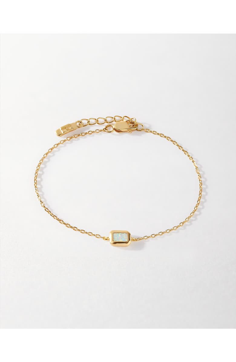 Edge of Ember Deco Birthstone Bracelet, Alternate, color, Opal (October)