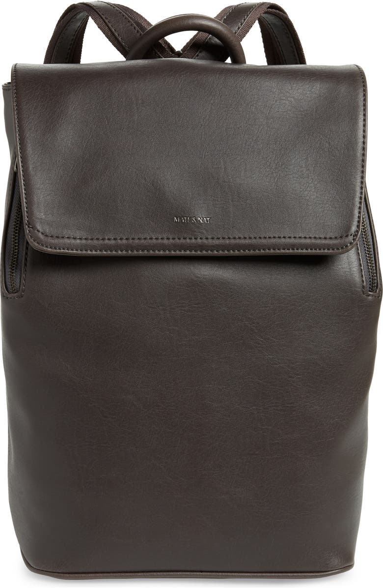 Matt & Nat 'Fabi' Faux Leather Laptop Backpack, Main, color,
