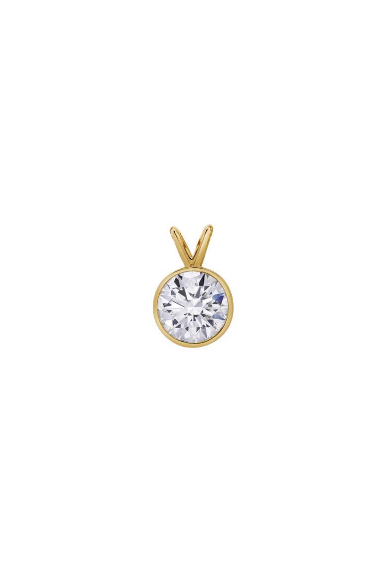 Astral 14K Gold Round Lab Grown Diamond Pendant - 2.5 Ct, Alternate, color, 14K Yellow Gold