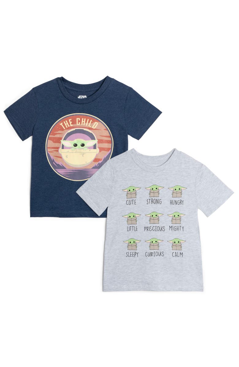 Star Wars Yoda 2-Pack T-Shirts, Main, color, Blue / White