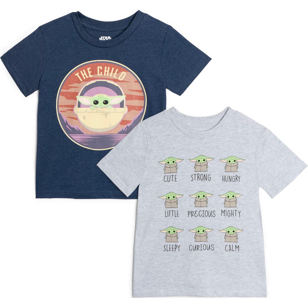 Star Wars Kids' Yoda 2-pack T-shirts In Blue