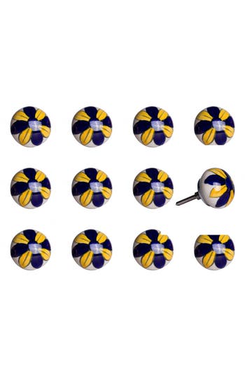 Kinetic 12-pack Knobs In Navy Yellow