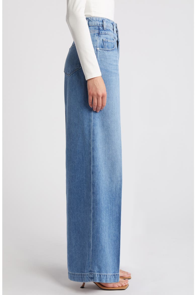 Portia Double Waistband Wide Leg Jeans, Alternate, color, ENZO DISTRESSED