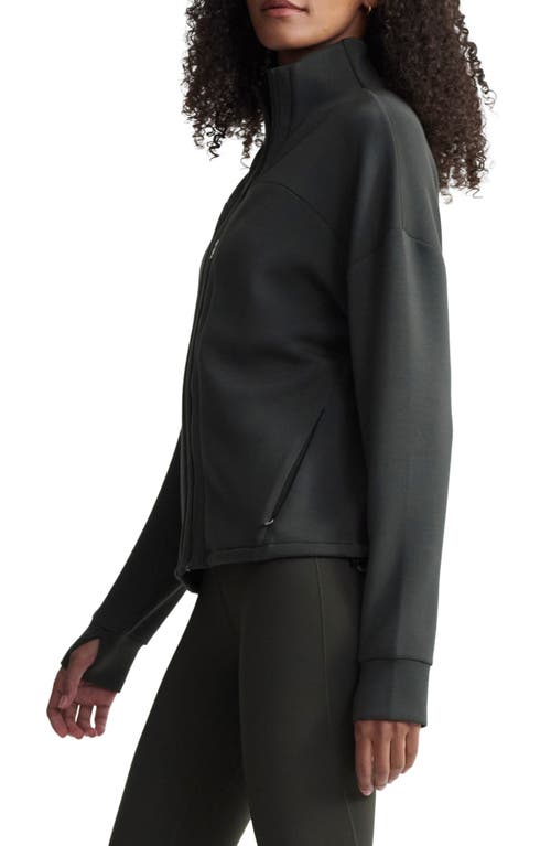 Varley Tayah Full Zip Knit Jacket In Dark Resin Green