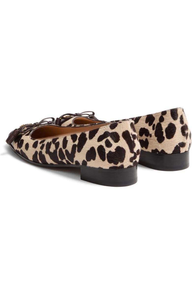 Valentino Garavani Valet du Roi Genuine Calf Hair Ballet Flat, Alternate, color, Natural Print Calf Hair/ Brown