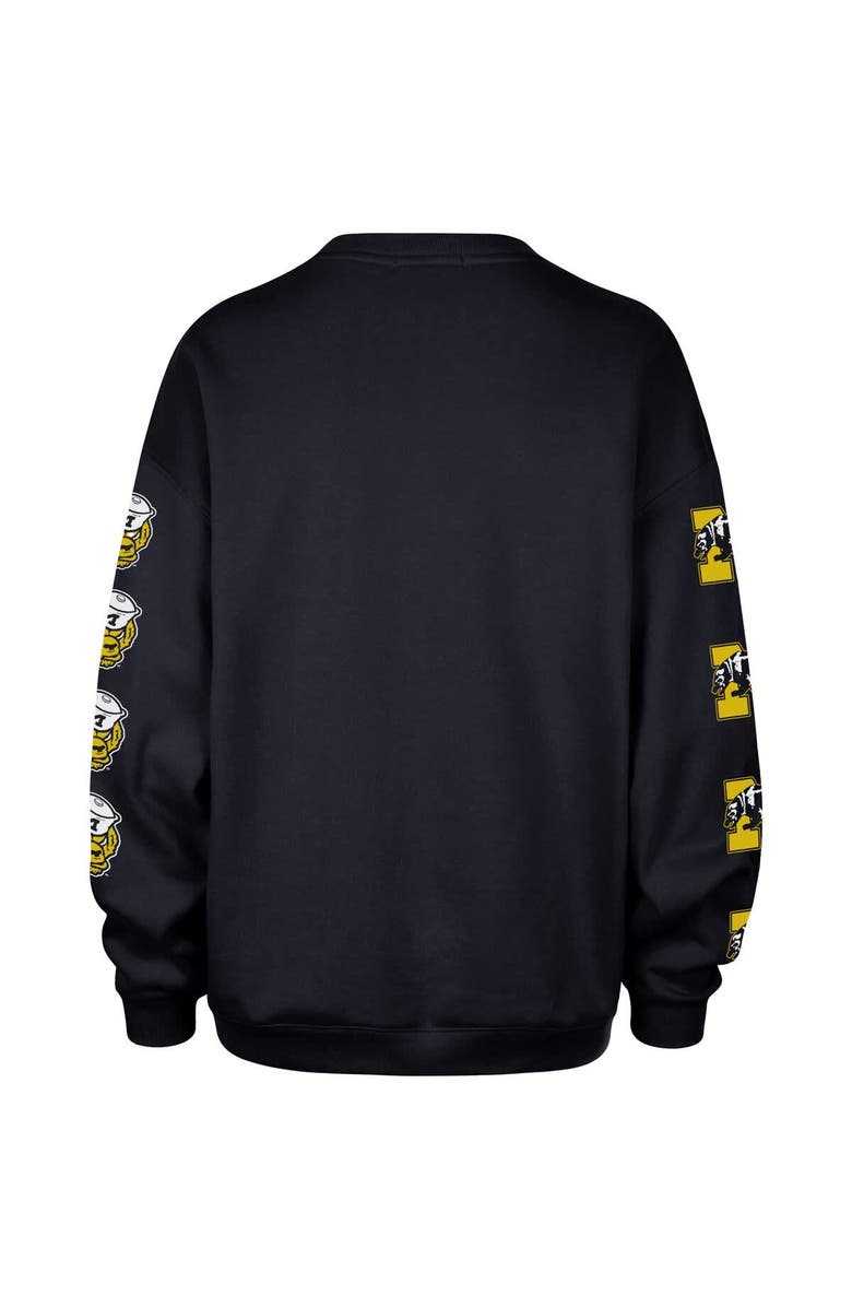 '47 Women's '47 Navy Michigan Wolverines Go Big Oversized Pullover Sweatshirt, Alternate, color, Navy