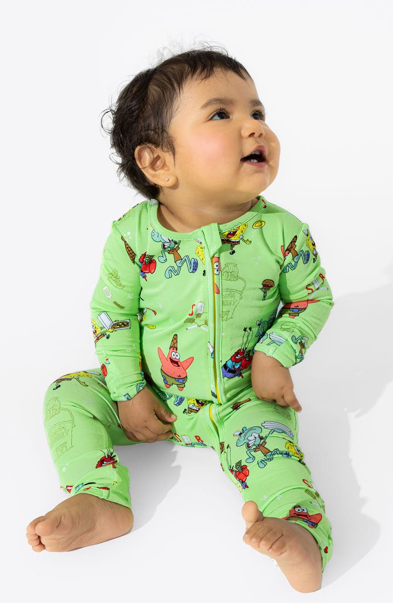 Bellabu Bear x SpongeBob<sup>®</sup> Foodie Fitted Convertible One-Piece Pajamas, Alternate, color, 