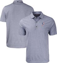 Cutter & Buck Men's Cutter & Buck  Heather Navy Pittsburgh Pirates Stars & Stripes Big & Tall Forge Eco Heather Stripe Stretch Recycled Polo