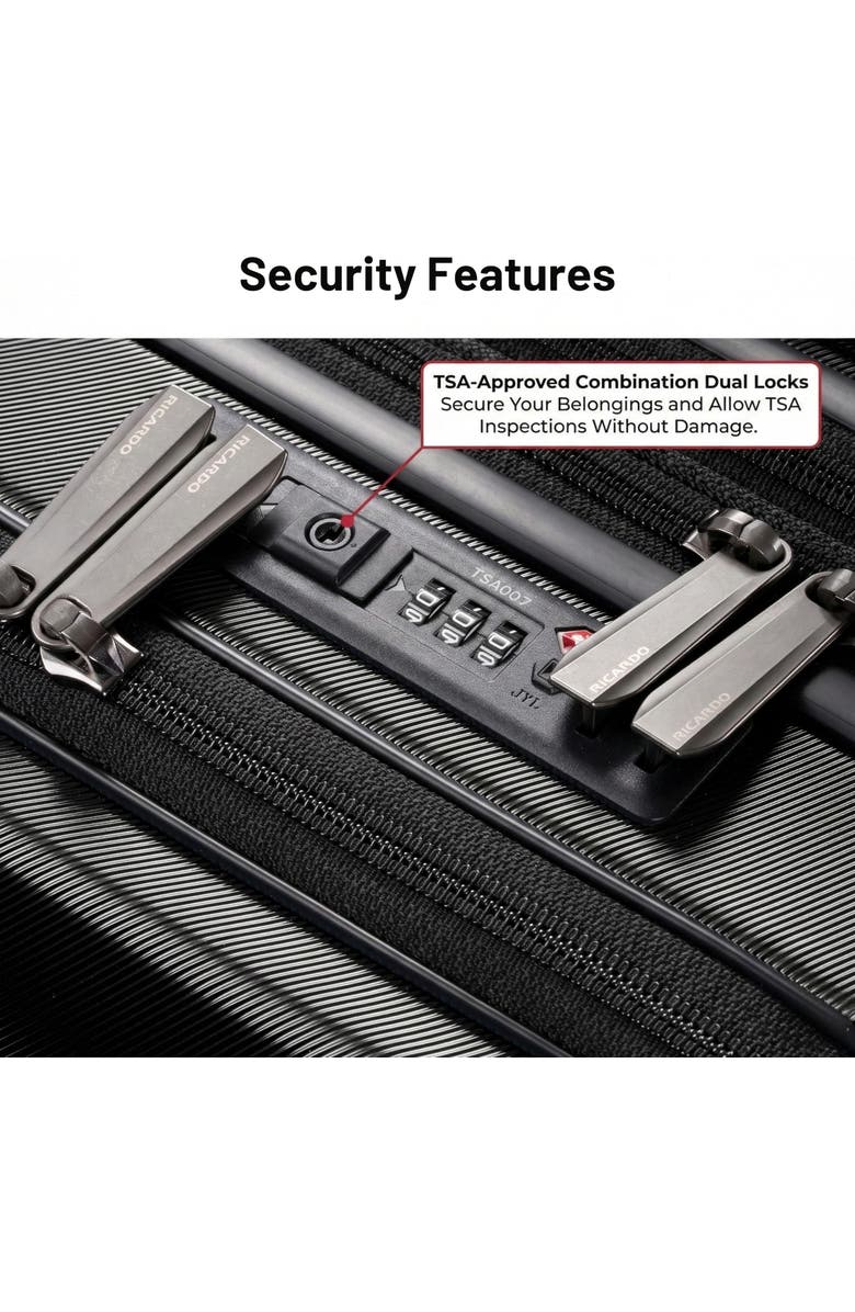 Ricardo Beverly Hills Brentwood Hardside 21" Expandable Front Open Carry-on Luggage, Alternate, color, Onyx