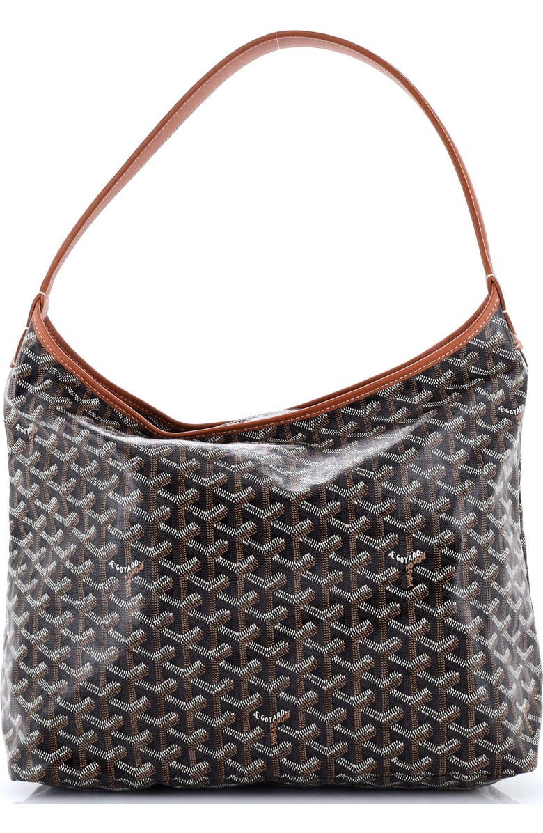 Pre-Owned Goyard Boheme Hobo Coated Canvas, Main, color, Brown