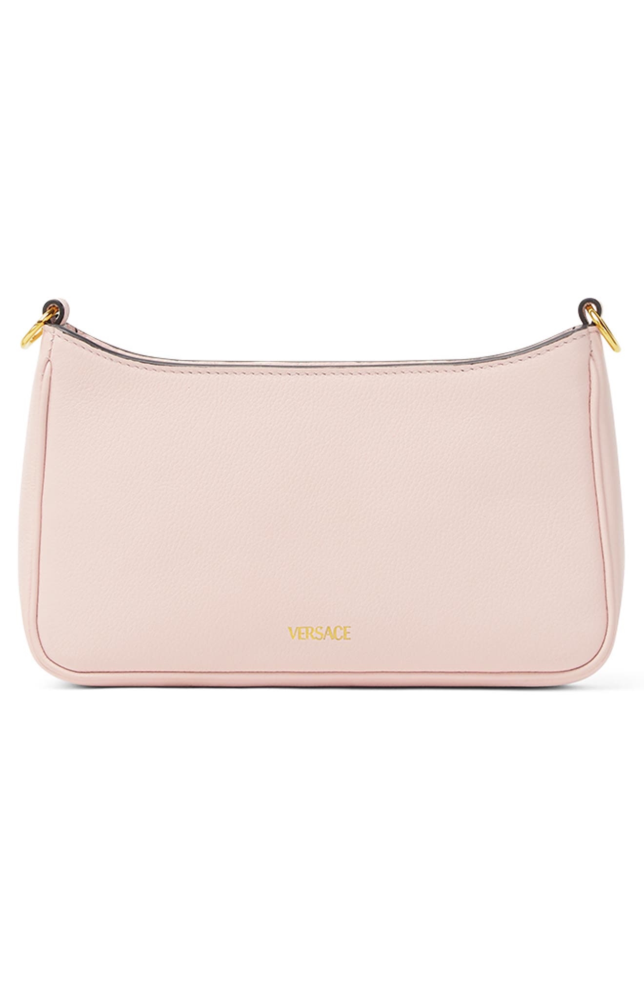 Mini Medusa Leather Shoulder Bag, Alternate, color, DUSTY ROSE ORO VERSACE