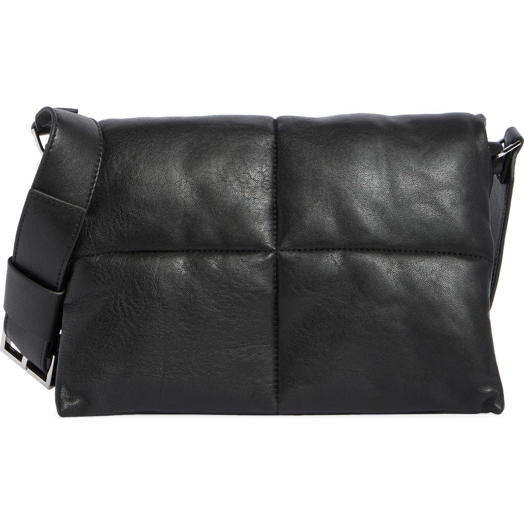 Allsaints Vittoria Quilted Leather Shoulder Bag In Black