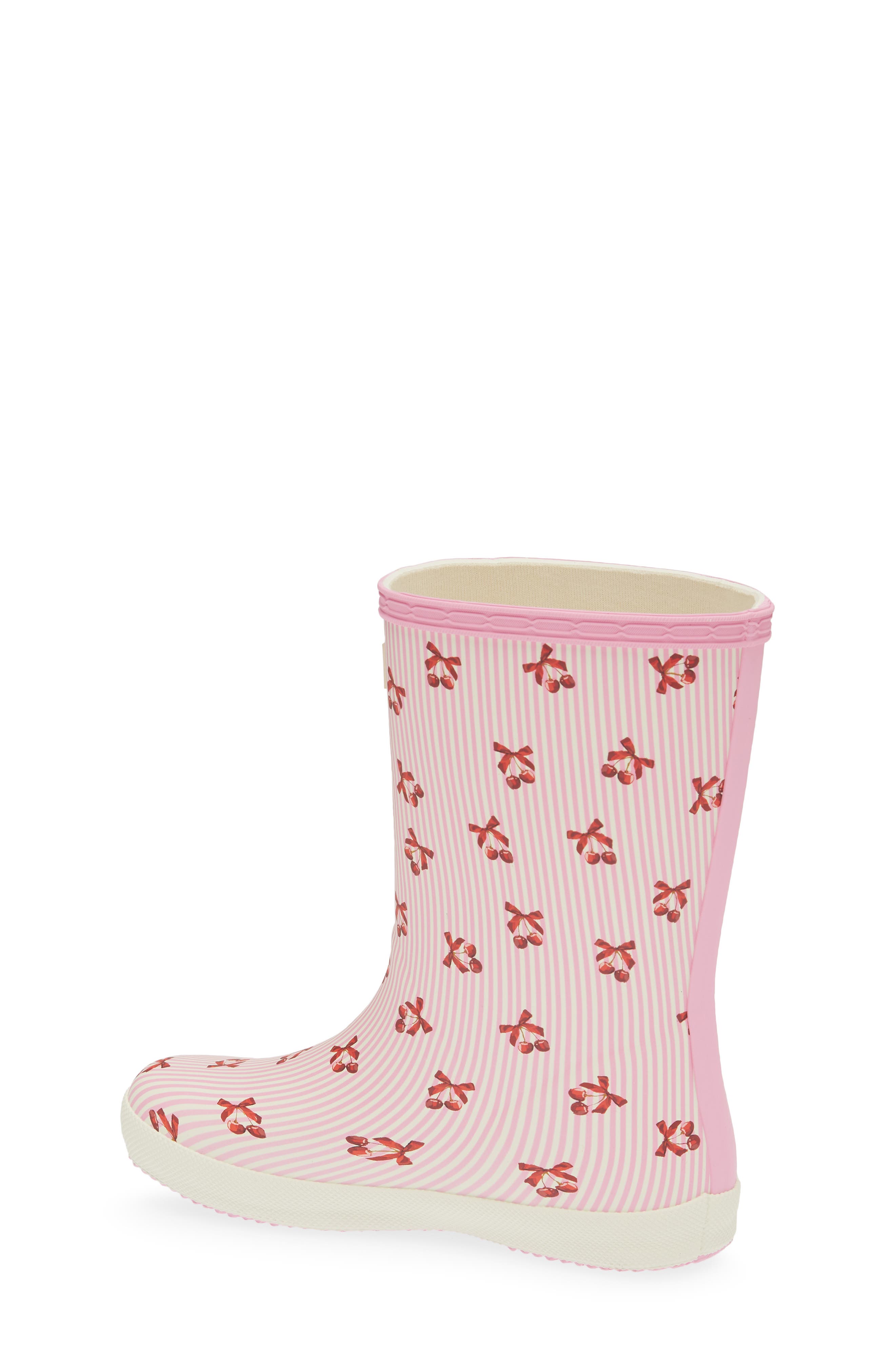 Kids' First Classic Rain Boot, Alternate, color, MEDIUM PINK/ CHERRIES