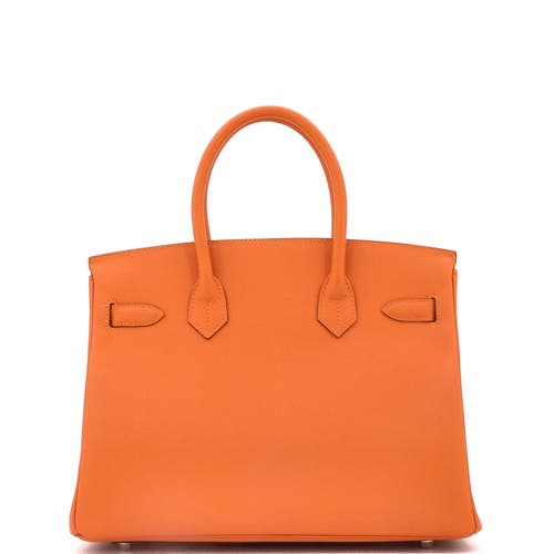 Pre-owned Hermes Hermes Birkin Handbag Orange Epsom With Palladium Hardware 30 In Orange