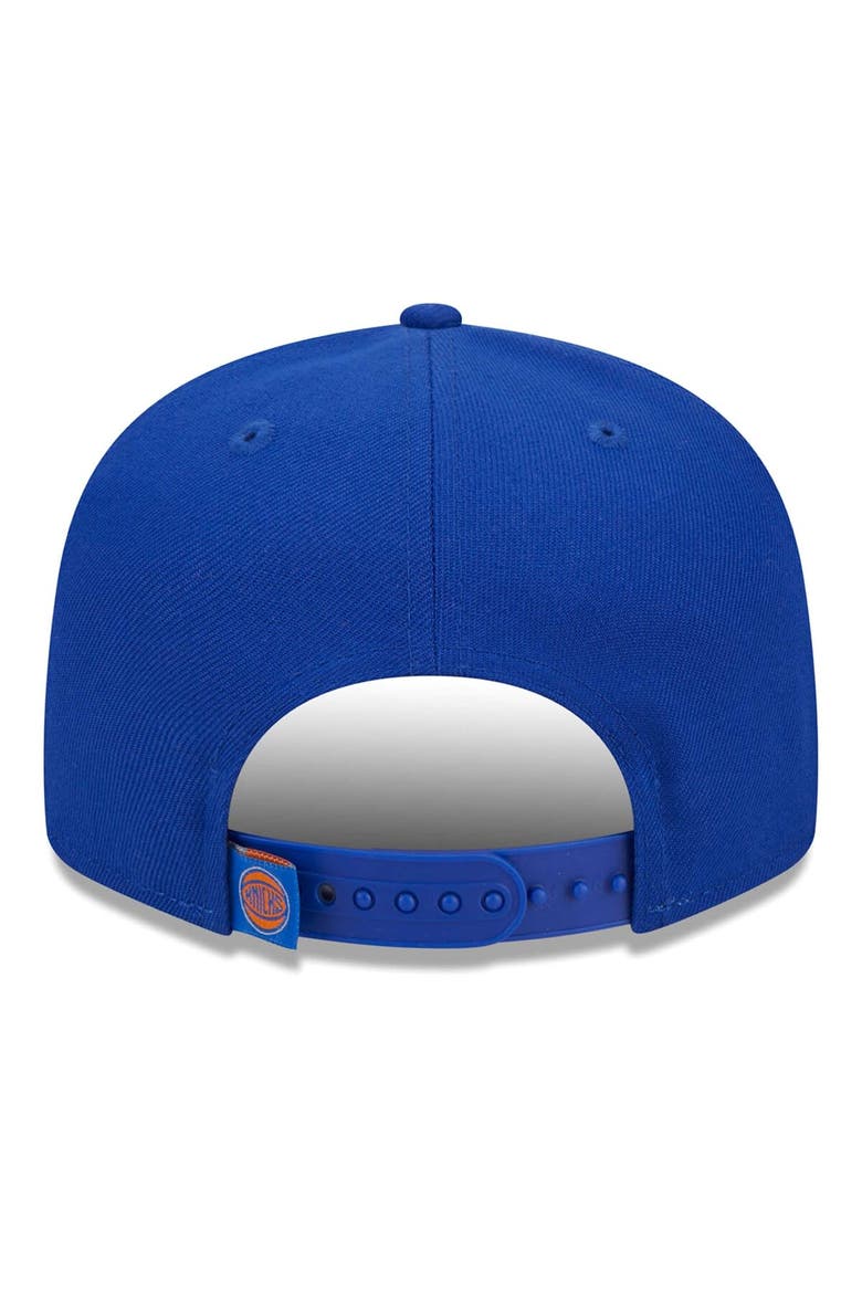 Men's New Era Blue New York Knicks Side Logo 9FIFTY Snapback Hat, Alternate, color, Blue
