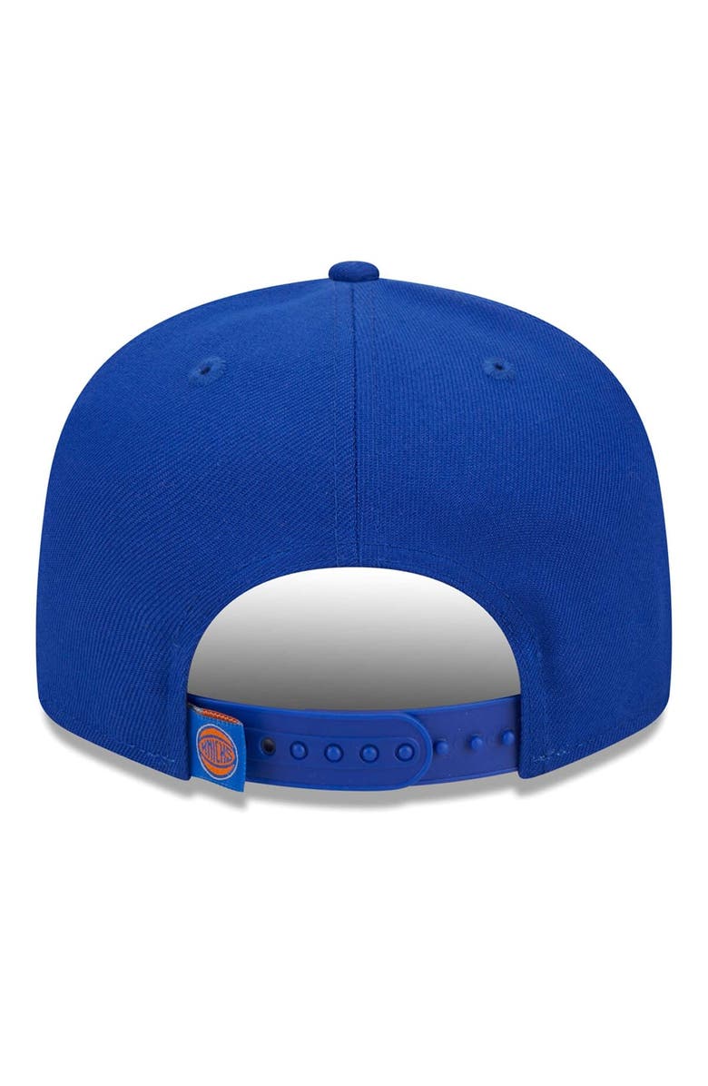 New Era Men's New Era Blue New York Knicks Side Logo 9FIFTY Snapback Hat, Alternate, color,