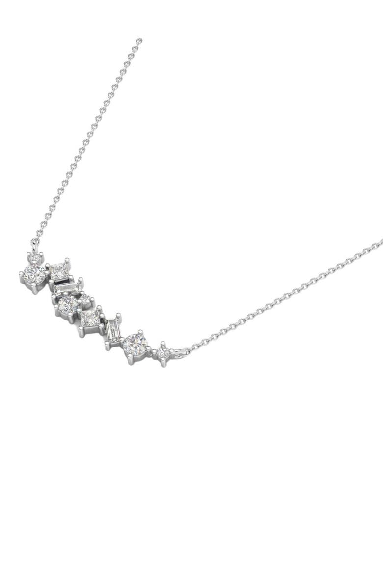 Bliss Diamond 1Ct TW Diamond Mixed Fancy Shape Designer Necklace 14k Gold Lab Grown Pendant, Alternate, color, 14K White Gold