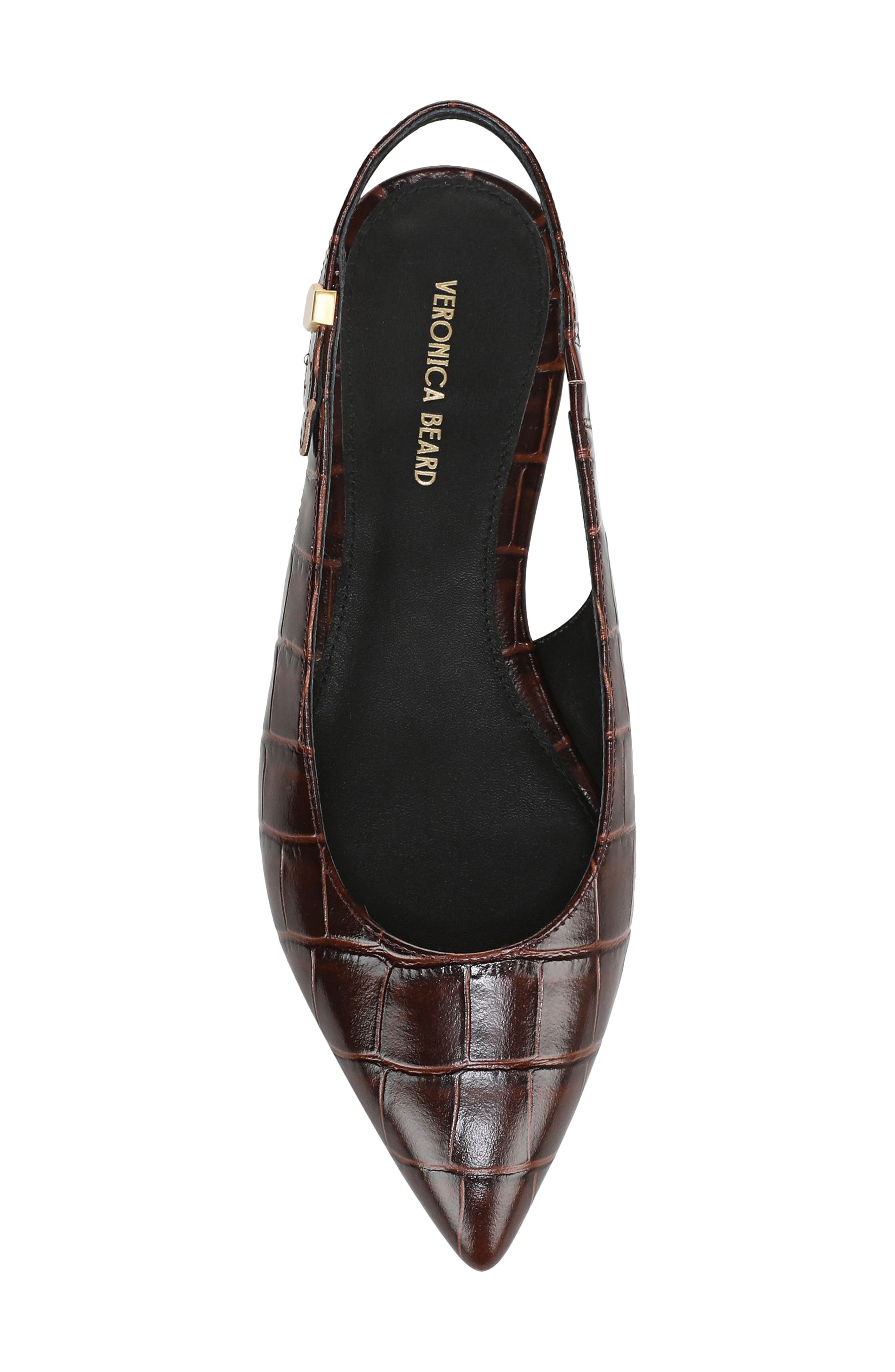 Shina Slingback Pointed Toe Flat, Alternate, color, CHOCOLATE