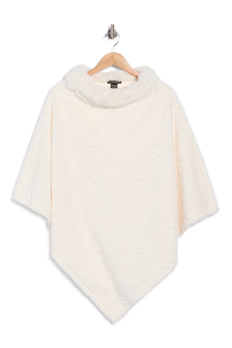 Open Knit Cowl Poncho, Main, color, IVORY
