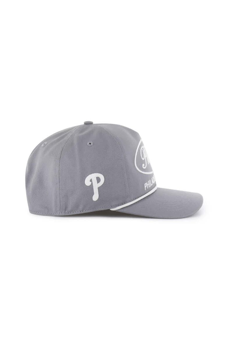 Men's '47 Gray Philadelphia Phillies Foundational Hitch Adjustable Hat, Alternate, color, Gray