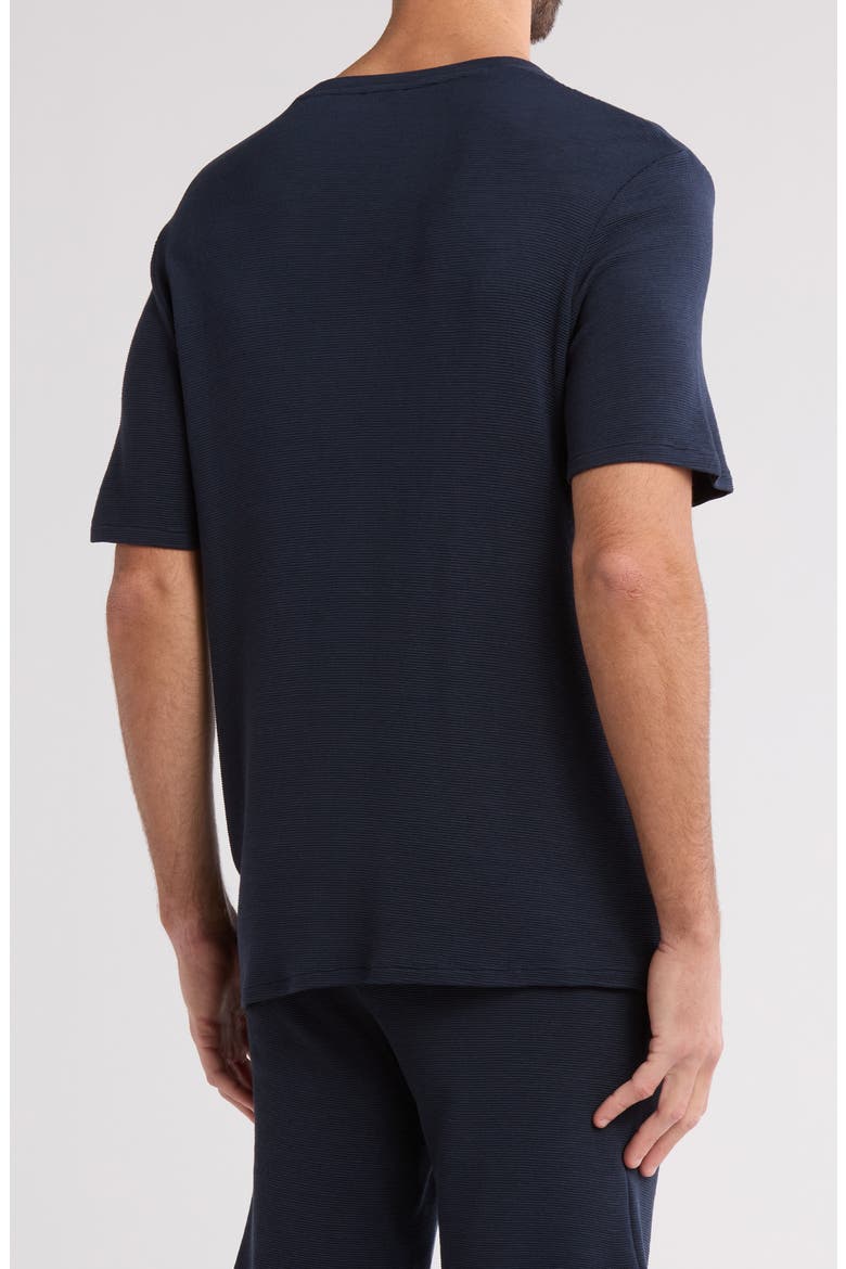 Ribbed Stretch Modal Pajama T-Shirt, Alternate, color, DK BU