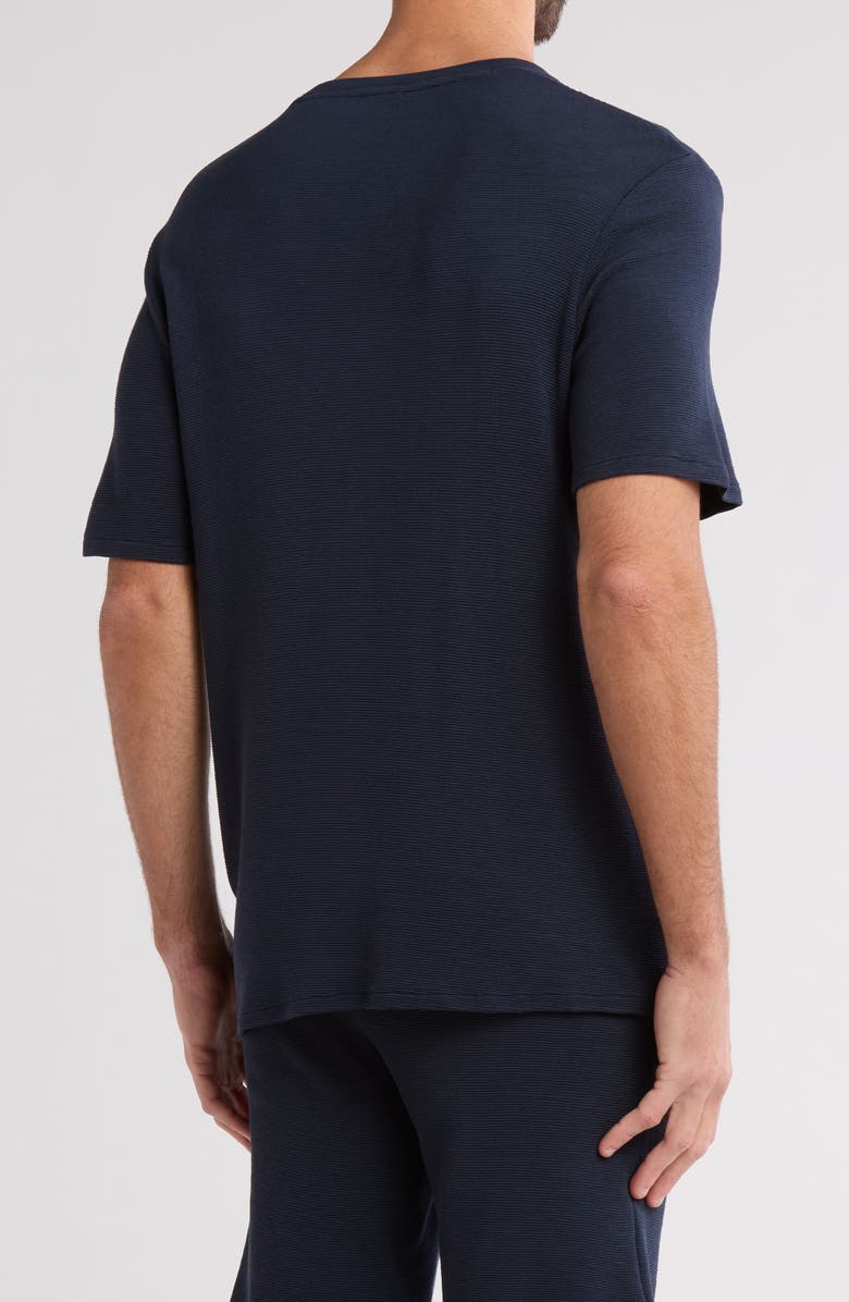 BOSS Ribbed Stretch Modal Pajama T-Shirt, Alternate, color, Dk Bu