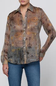 L'AGENCE Nina Silk Shirt