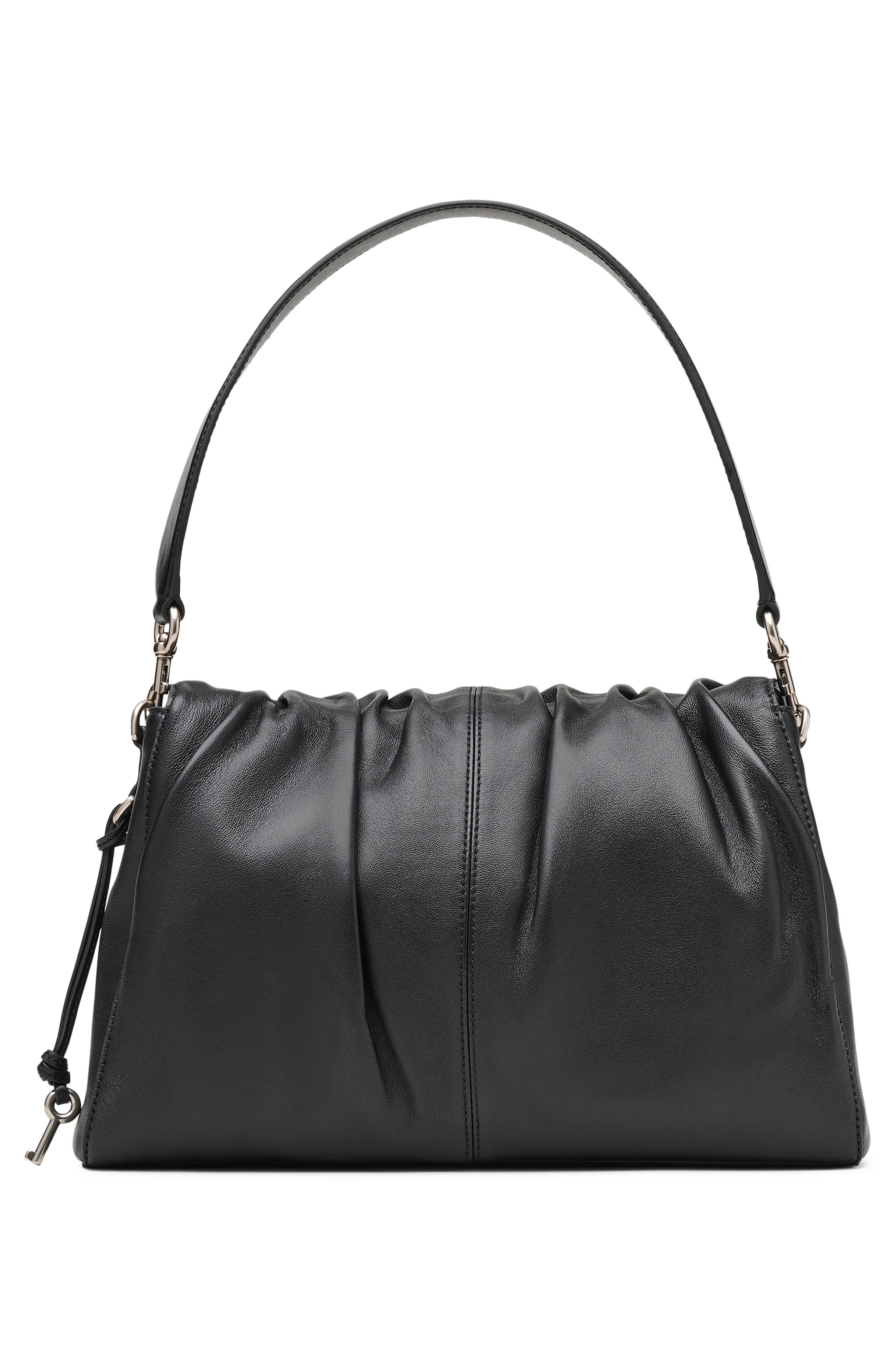 Marc Jacobs The Cristina Messenger Leather Shoulder Bag, Alternate, color, Black