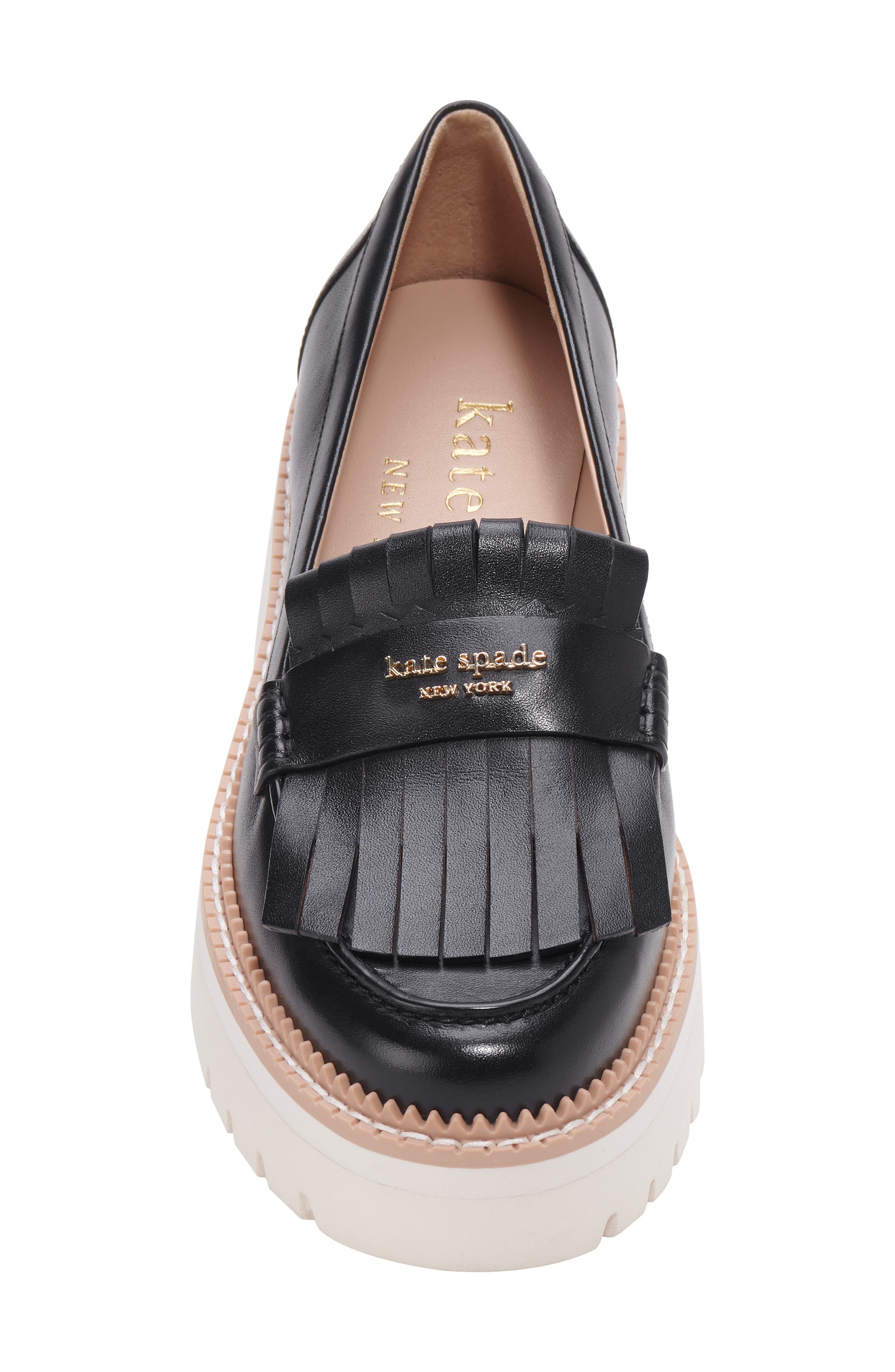 Kate Spade New York caddy loafer, Alternate, color, Black