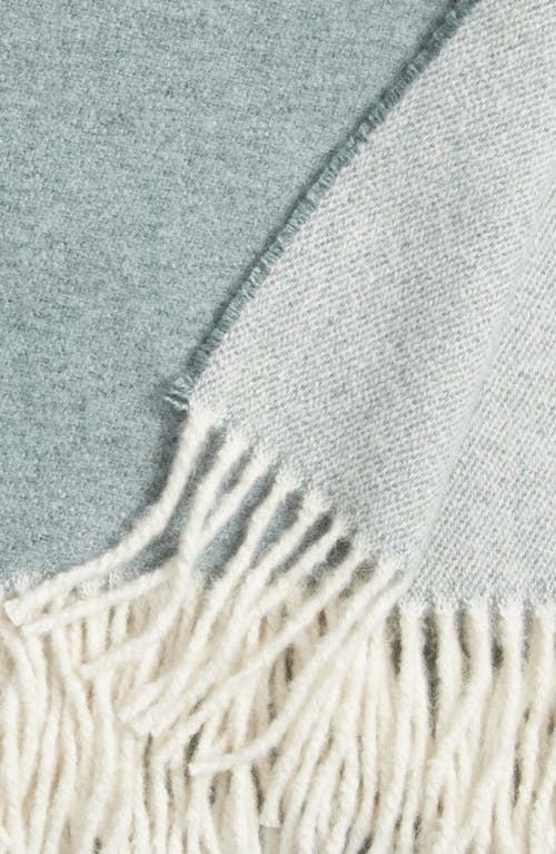 Nordstrom Plaid Fringe Throw Blanket In Green