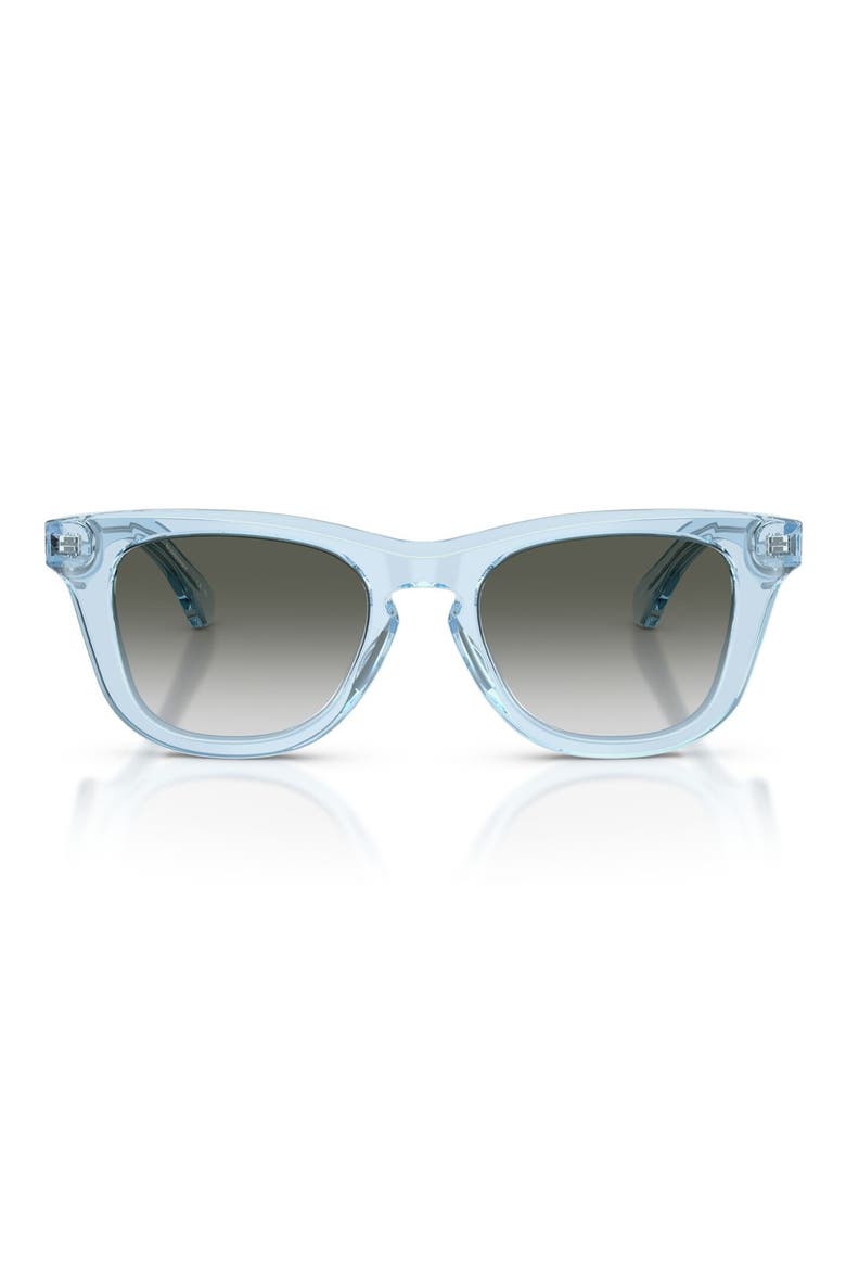 Kids' 46mm Small Square Sunglasses, Main, color, TRANSPARENT BLUE / GREEN