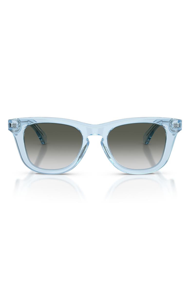 Burberry Kids' 46mm Small Square Sunglasses, Main, color, Transparent Blue / Green