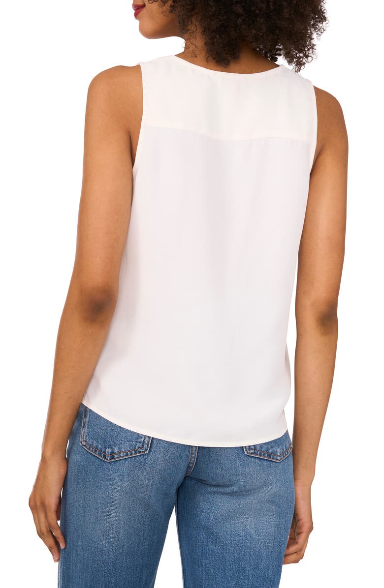 Vince Camuto Crossover Sleeveless Top, Alternate, color, New Ivory