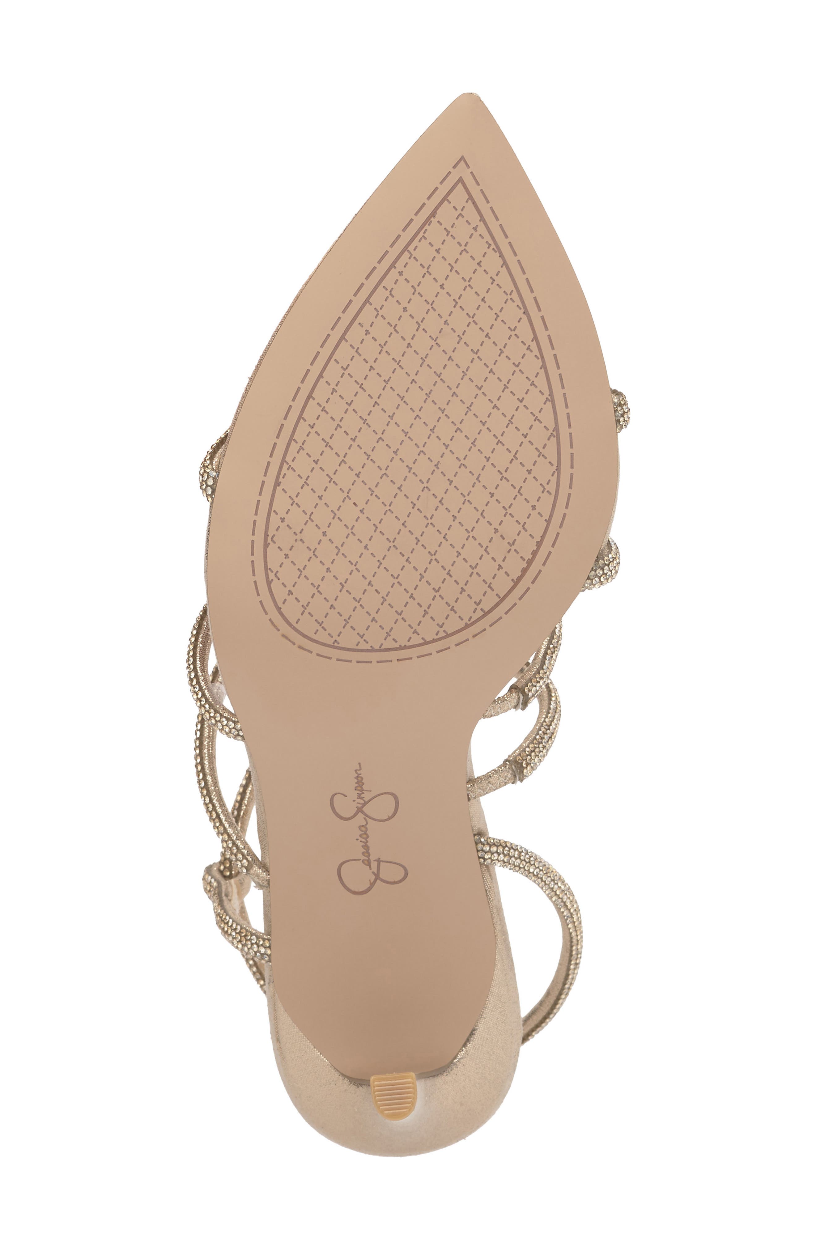 Jessica Simpson Vioreena Pointed Toe Slingback Sandal, Alternate, color, Champagne