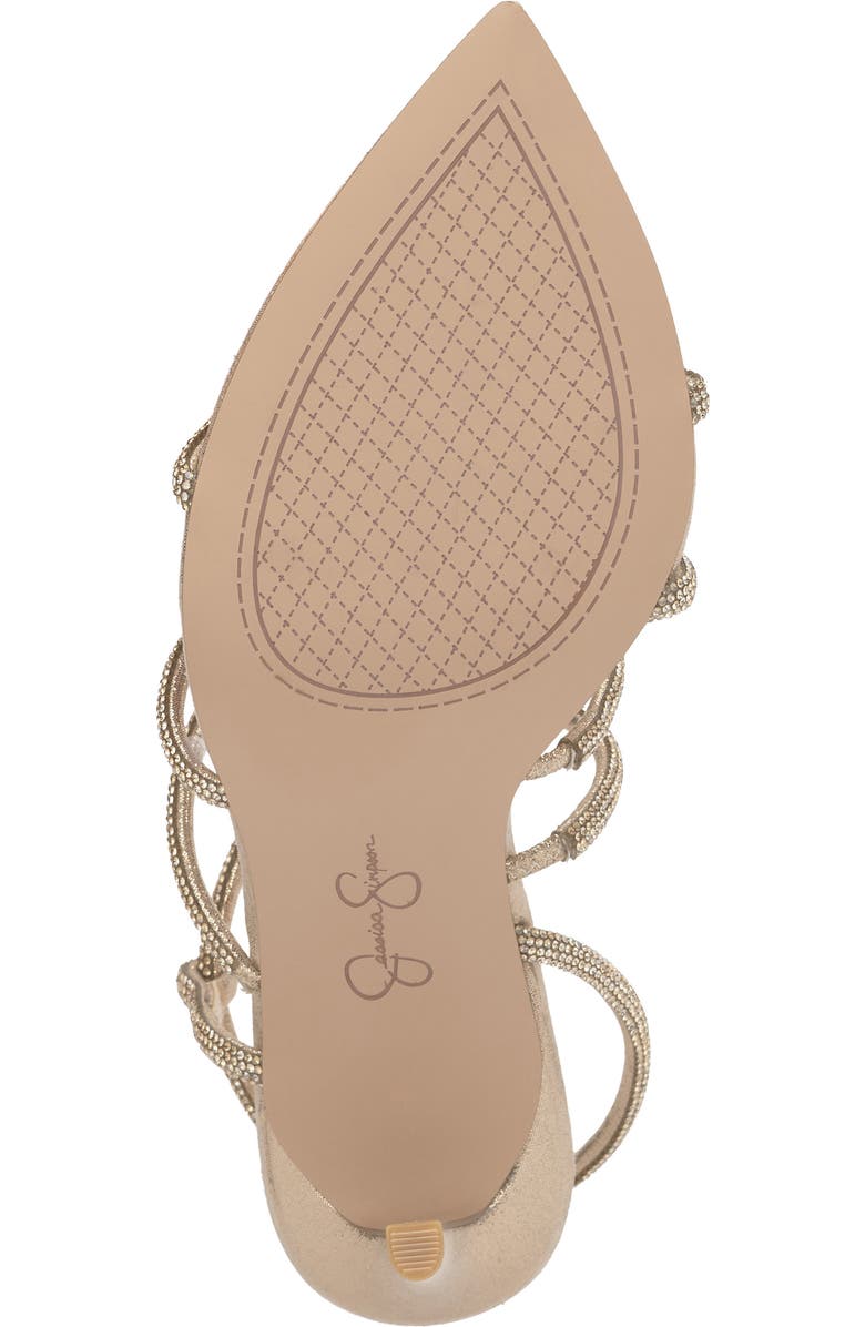 Jessica Simpson Vioreena Pointed Toe Slingback Sandal, Alternate, color, Champagne