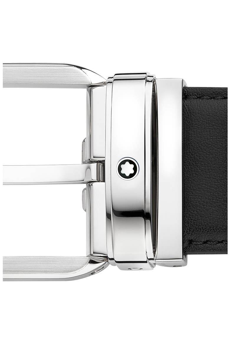 Calfskin Leather Belt, Alternate, color, BLACK