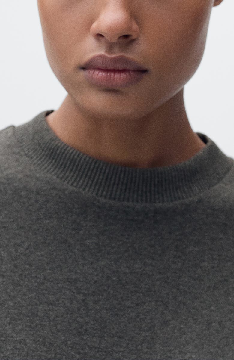 MANGO Crewneck Stretch Cotton Blend T-Shirt, Alternate, color, 