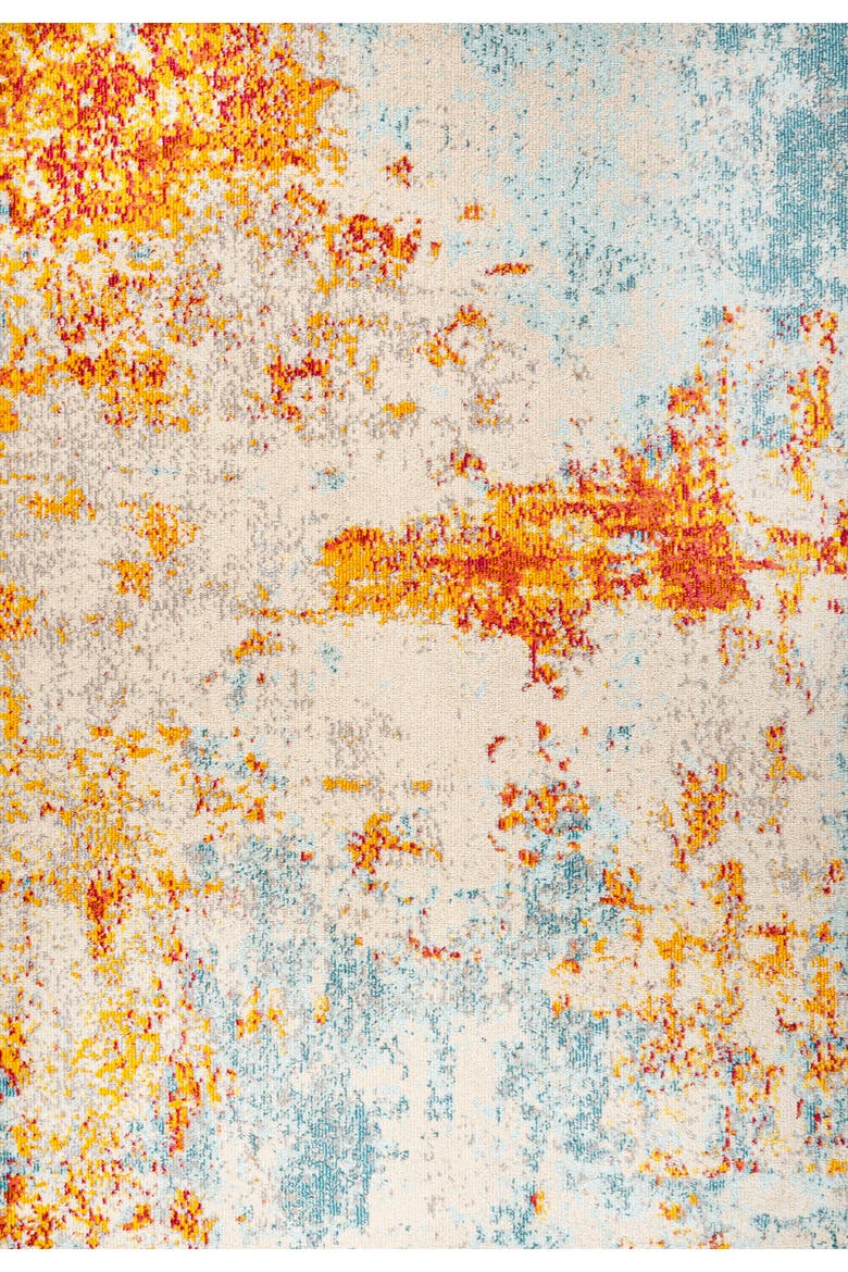 Sunset Modern Abstract Area Rug, Main, color, Orange/Multi