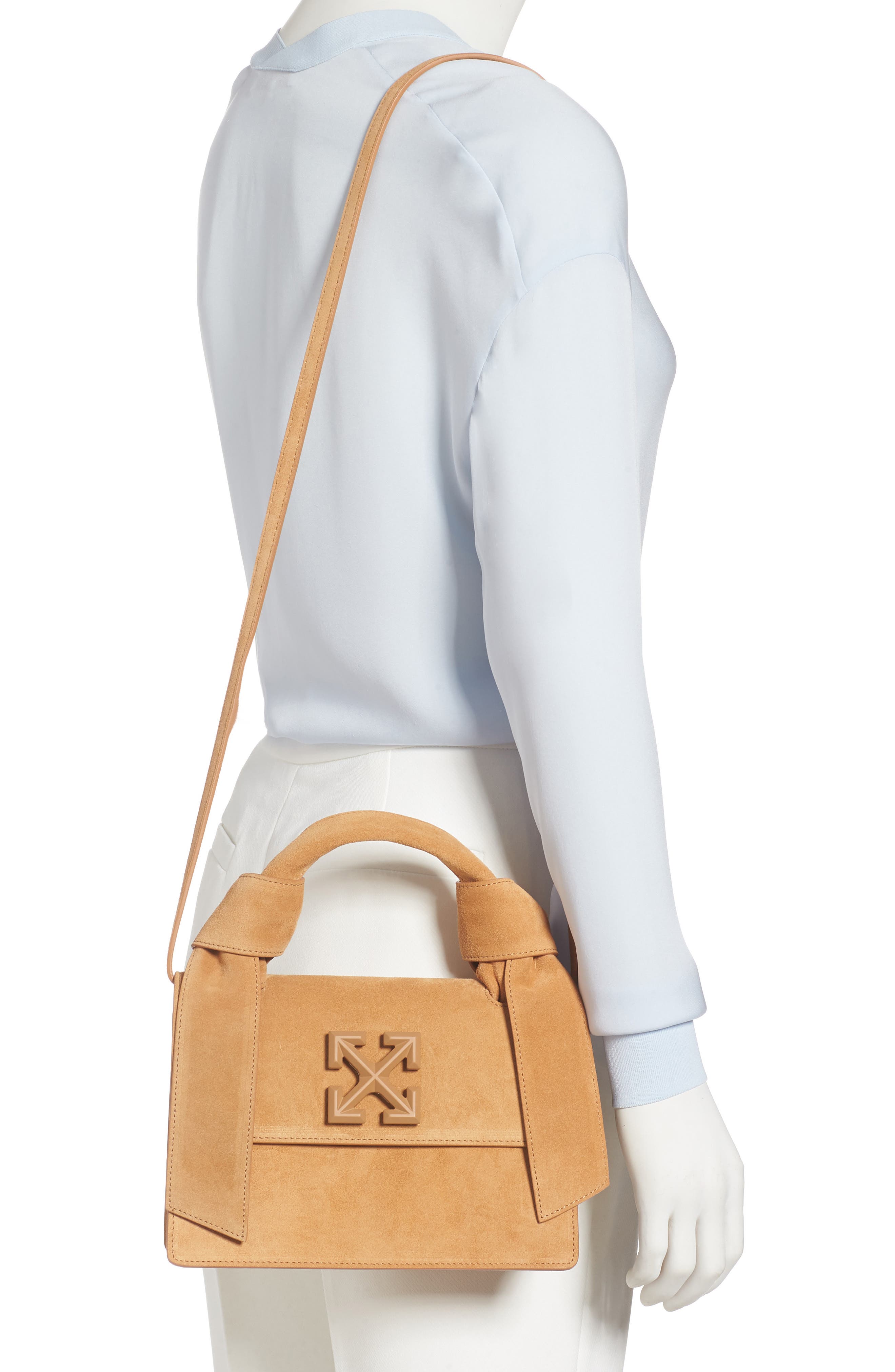 Off-White New Jitney 1.4 Suede Bag, Alternate, color, 